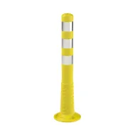 Žlutý plastový (PE) samonarovnávací reflexní sloupek FLOMA - 20 x 75 cm