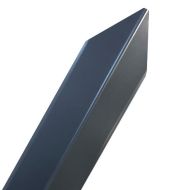 Černá kovová ochrana rohů zdí a stěn (L-profil) - 150 cm x 4,5 cm x 0,55 mm