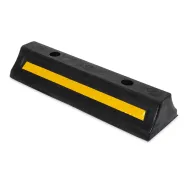 Černo-žlutý gumový parkovací doraz - 47 x 15 x 9 cm