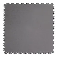 Šedá plastová (PVC) zátěžová dlažba Fortelock Industry ECO Premium (kůže) - 51 x 51 x 0,7 