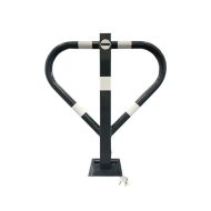 Černo-bílý ocelový parkovací sloupek Butterfly - 55 x 61 cm