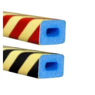 Černo-žlutá pěnová výstražná fotoluminiscenční ochrana rohů zdí, stěn typ AC - 100 x 4,5 c