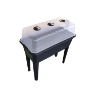 Černý plastový zahradní sadbovač GH76 - 74,9 x 36,8 x 19 cm