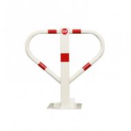 Bílo-červený ocelový parkovací sloupek Butterfly - 55 x 60 cm