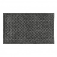 Šedá textilní gumová čistící vstupní rohož FLOMA Rounds - 50 x 80 x 1,1 cm