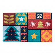 Textiln gumov istc vnitn vstupn roho FLOMA Colorful Xmas - 45 x 75 x 1,1 cm - zvtit obrzek