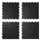 Černo-bílá gumová modulová puzzle dlažba (střed) F