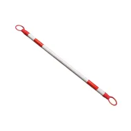 Červeno-bílá plastová vymezovací tyč pro dopravní kužely FLOMA - 137 cm