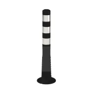 Černý plastový (PE) samonarovnávací reflexní sloupek FLOMA - 20 x 75 cm