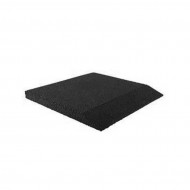 Černá gumová krajová dopadová dlaždice FLOMA V65/R00 - 50 x 50 x 6,5 cm - zvětšit obrázek