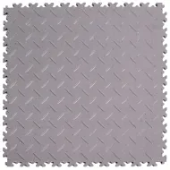 Šedá PVC vinylová zátěžová dlažba Fortelock Industry Eco - 51 x 51 x 0,7 cm