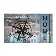 Venkovní čisticí vstupní rohož FLOMA Residence Compass Road Home - délka 45 cm, šířka 75 c