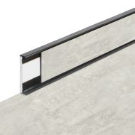 PVC vinylová soklová podlahová lišta Fortelock Business Forsen spring fog C015 graphite - 