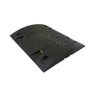 Černý plastový průběžný zpomalovací práh - 20 km / hod - 50 x 43 x 5 cm