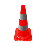 Oranžový plastový (PVC) dopravní reflexní kužel FLOMA CF46 - 29,5 x 29,5 x 50 cm