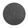 Šedý gumový zahradní nášlap FLOMA Leaves - 45 x 45 x 1,9 cm
