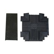 Černý plastový kabelový most křižovatka (4x35x35, 1x35x40) FLOMA CPR27 - délka 80 cm, šířk