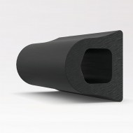 Gumová odolná ochrana zdí, stěn FLOMA D-type - 300 x 7,5 x 6,75 cm