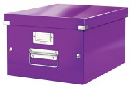 Střední krabice A4 Leitz Click-N-Store - purpurová