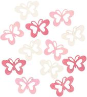 Motýl dřevěný 4 x 3 x 0,3 cm, 12 ks