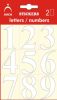 Čísla bílá 0-9, výška 38 mm - 2 archy v blistru