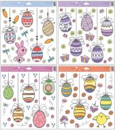 Okenní fólie s glitry Velikonoční vajíčka 30 × 33,5 cm