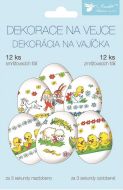 Smršťovací dekorace na vejce 12 ks, tradiční motivy