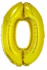 Nafukovací číslice, 0 zlatá folie 92cm