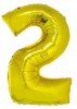 Nafukovací číslice, 2 zlatá folie 92cm