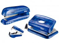 Set sešívačky a děrovačky Rapid modrý průhledný - zvětšit obrázek