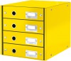 Zásuvkový box Leitz Click-N-Store 4 zásuvky - žlutá