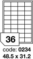 Etikety samolepící  48.5x31.2 mm 100 archů  - zvětšit obrázek