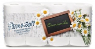 Toaletní papír Big Soft Fine Soft Camomile, 3 vrstvý, 8ks - zvětšit obrázek