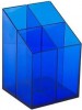 Stojánek na psací potřeby Ico Quadrate transparentní modrý
