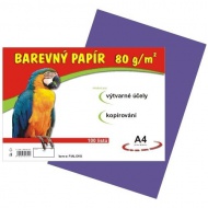 Barevný papír A4/80g/100 listů - fialový