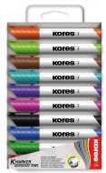 Popisovač Kores K-Marker whiteboard, kulatý hrot, 10 ks - zvětšit obrázek
