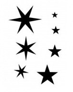 Samolepicí flexibilní šablona HVĚZDY - zvětšit obrázek