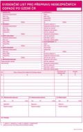 Evidenční list pro přepravu nebezpečných odpadů po území ČR 1+6 kopií