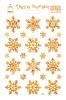Samolepky vločky zlaté 827-GG