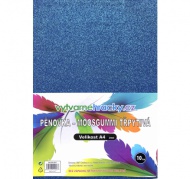 Třpytivá pěnovka - 1arch, Modrá, A4 - cca 2 mm - zvětšit obrázek