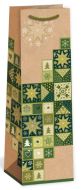 Dárková papírová taška NATUR na víno (11 x 36 cm)  - zvětšit obrázek