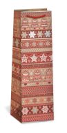 Dárková papírová taška NATUR na víno (11 x 36 cm) - zvětšit obrázek