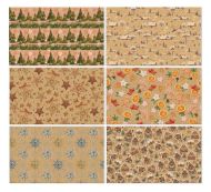 Balící papír NATUR  200x70 vánoční mix - zvětšit obrázek