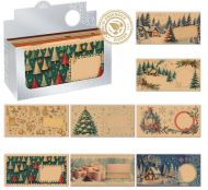 Obálka DL Natur s potiskem - mix vánočních motivů - zvětšit obrázek