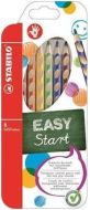 Barevná pastelka Easycolours, HB, trojhranná, pro praváky, 6ks/ bal., STABILO 