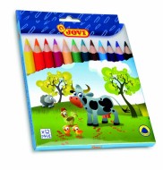 Dřevěné pastelky JOVI 12 ks MAXI, trojhranné - zvětšit obrázek
