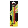 Tužka HB s gumou 4 ks FLUO