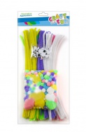 Set kuličky POMPON barevné pastelové 463482 - zvětšit obrázek