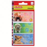 Etikety školní 9ks Pretty Pets - zvětšit obrázek