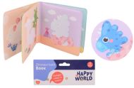 Měkká knížka do vody měnící barvu Happy World